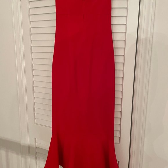 Cinq a Sept Red Strapless Dress - Picture 5 of 6